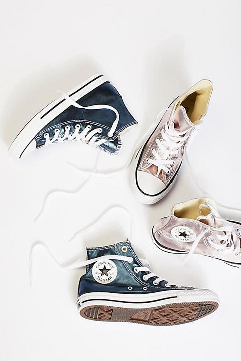 Metallic Hi Top Chucks