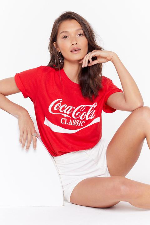 Womens T-shirt À Impressions Coca-cola Classic - Rouge - S, Rouge