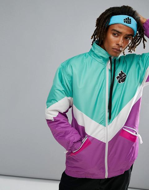 Oosc Folie Ski Jacket In Green/purple - Green