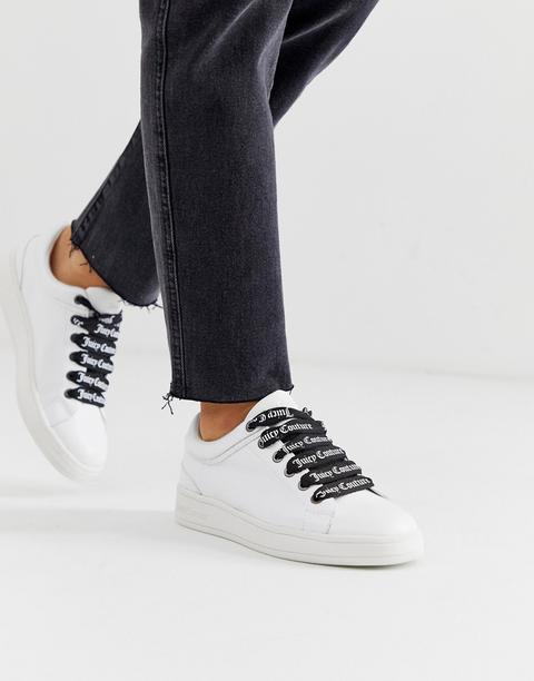 Juicy Couture Leather Lace Up Trainers 