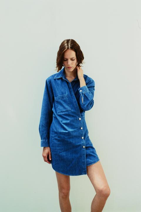 Denim Wrap Dress