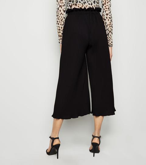 Pink Vanilla Black Pleated Culottes New Look