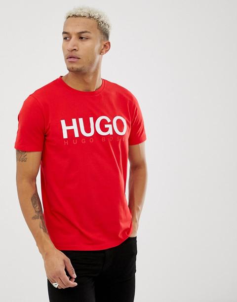 Hugo Dolive-u3 Logo T-shirt In Red