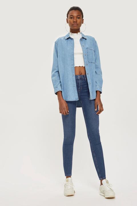 Tiefblaue Moto Jamie Jeans - Indigo