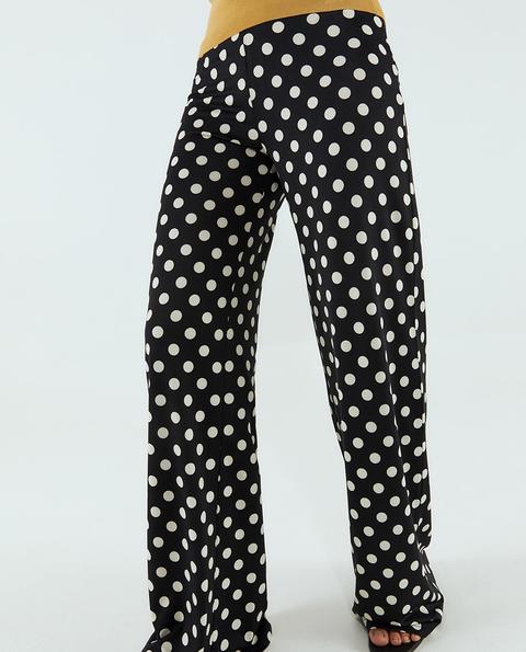 Sfera - Pantalón Palazzo De Mujer De Lunares