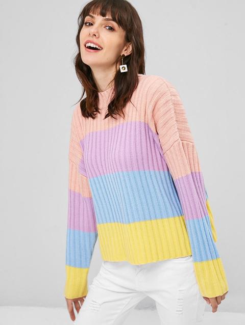 Maglione A Righe Colorate Multi