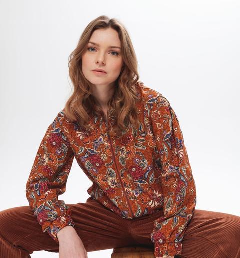 Bomber Soyeux Imprimé Femme - 38