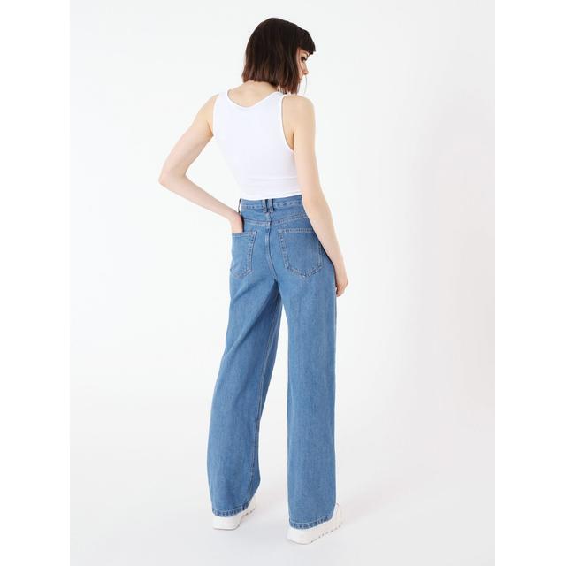jeans wide leg terranova