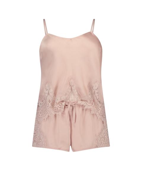 Hunkemöller Conjunto De Pijama Satin Rosa