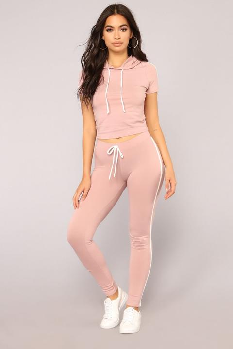 Tennis Time Short Sleeve Set - Mauve