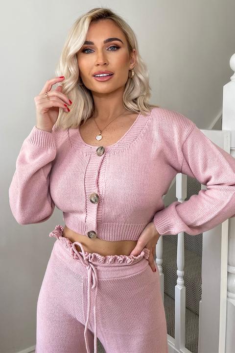 Pink Cardigans - Billie Faiers Pink Button Cardigan