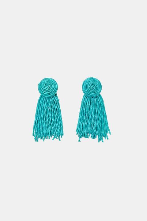 Beaded Fringe Earrings