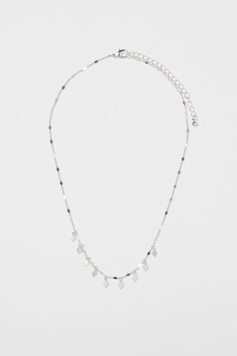 Collar Con Colgantes - Plata