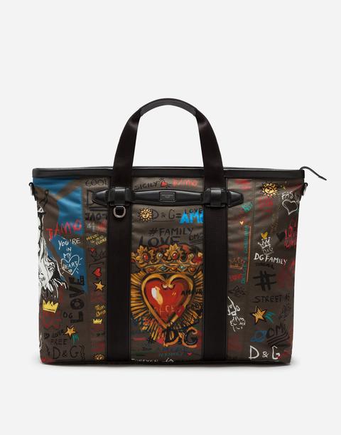 Printed Nylon Travel Bag