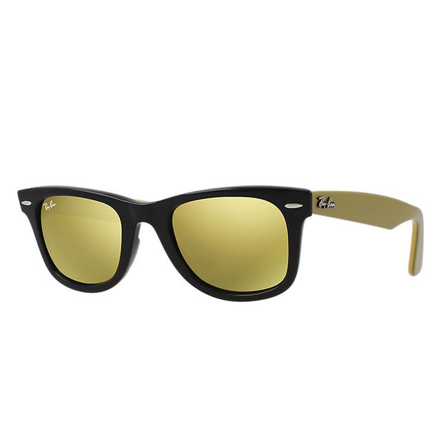 Ray Ban Original Wayfarer Bicolor Unisex Sunglasses Lenti: Giallo, Montatura:  Verde - Rb2140 117393 50-22 from Ray-Ban on 21 Buttons