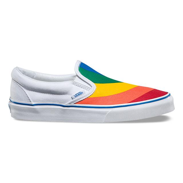 vans rainbow classic slip on