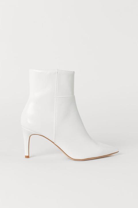H & M - Stivaletti Alla Caviglia - Bianco