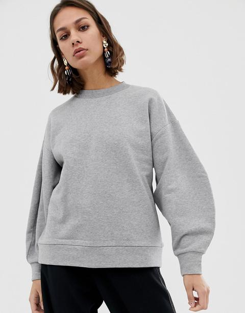 Asos White Banana Sleeve Sweatshirt
