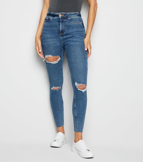 Blue Ripped Super Skinny Hallie Jeans 