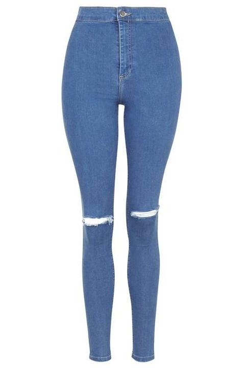 Moto Pretty Blue Ripped Joni Jeans