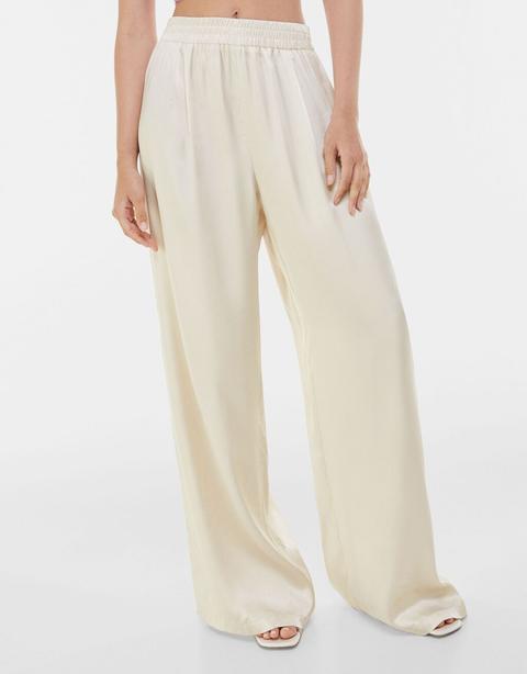 Pantalon Wide Leg Satiné