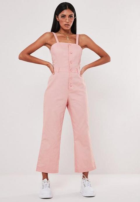 pink dungaree jumpsuit