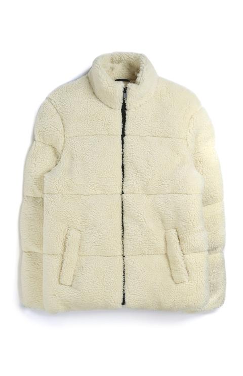 Ivory Teddy Bear Puffer Coat