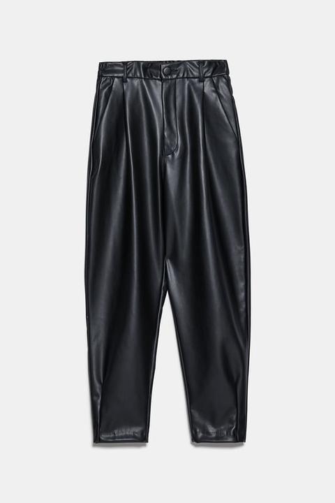 Faux Leather Trousers