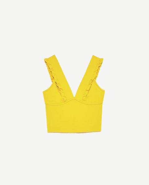 Top Collo A V Volant