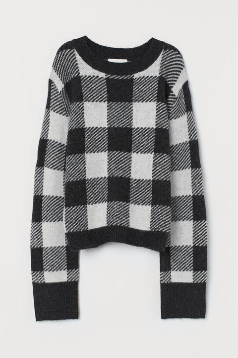 H & M - Pullover In Maglia Jacquard - Nero