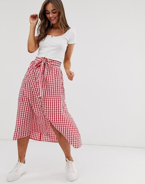 gingham skirt designer