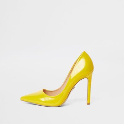 Yellow Patent Court Shoes