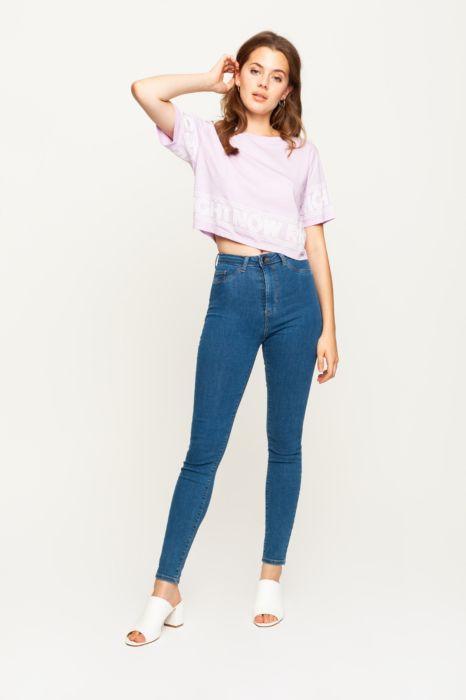 Jeans Skinny Vita Alta Blu