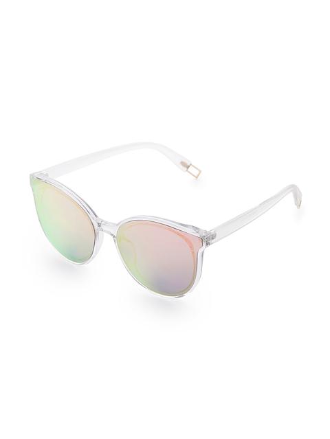 Clear Frame Rosa Lens Sunglasses