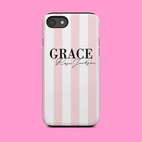 Light Pink Stripe Crown Case