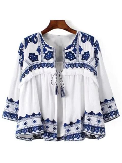 Porcelana Azul Y Blanca De La Blusa