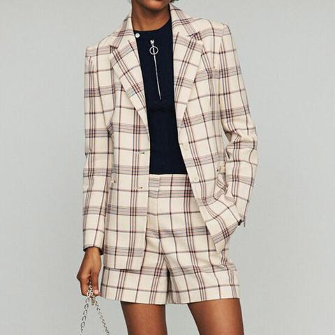 Veste De Tailleur À Carreaux