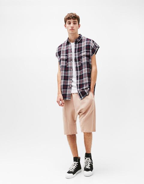 Camicia Senza Maniche A Quadri