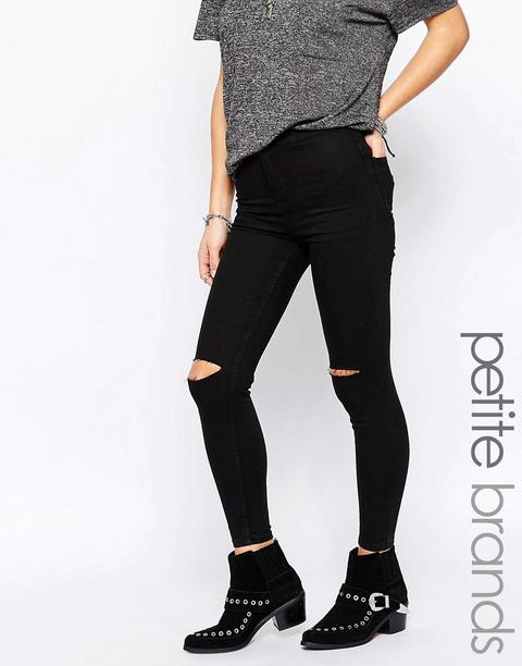 New Look Petite Skinny Rip Knee Jeans