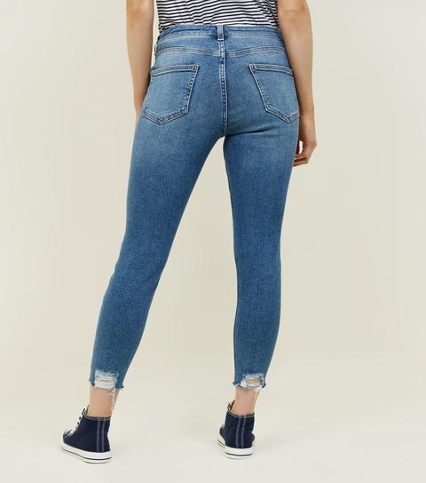 petite blue skinny jeans