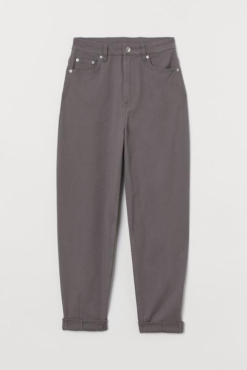 Pantalon Mom Loose-fit - Gris