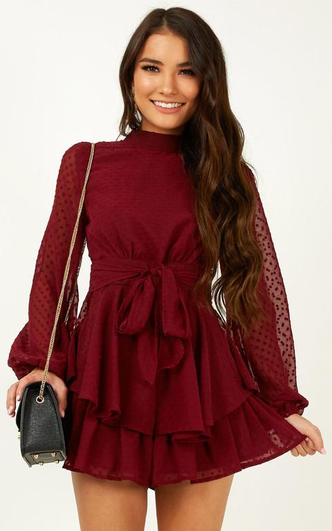 wine playsuit
