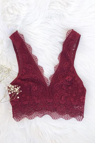 Madison Bralette - Burgundy