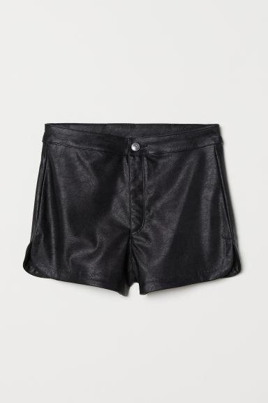 H & M - Shorts In Finta Pelle - Nero