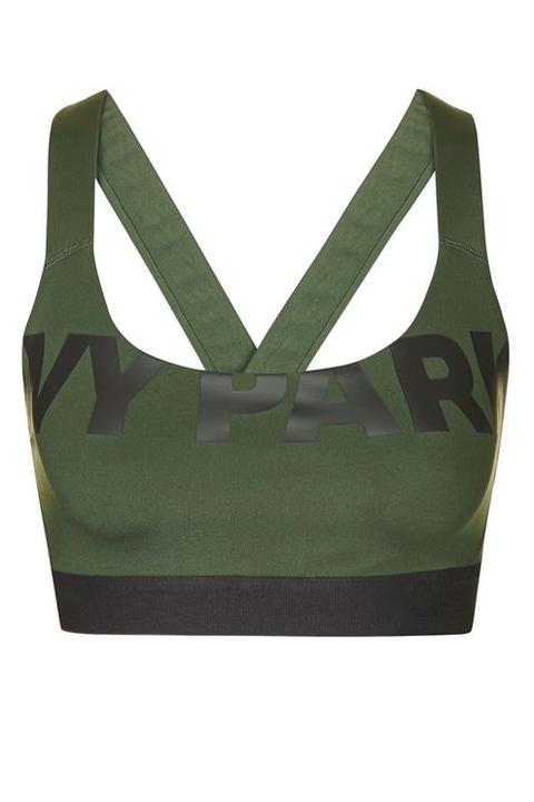 Logo V Back Mesh Bra By Ivy Park