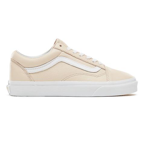 Vans Chaussures En Cuir Old Skool ((leather) Sand Dollar) Femme Beige