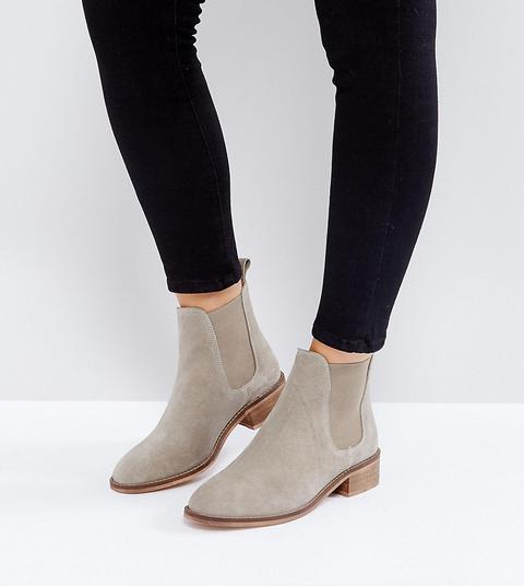 Asos - Absolute - Stivaletti Chelsea Scamosciati A Pianta Larga - Beige