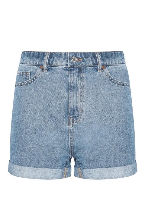 Blue Denim Mom Shorts