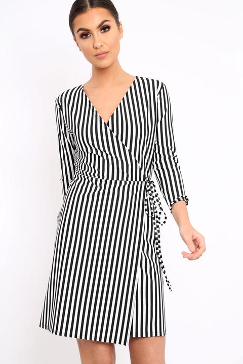 Black Stripe Dress - Imogene from Rebellious Fashion on 21 Buttons