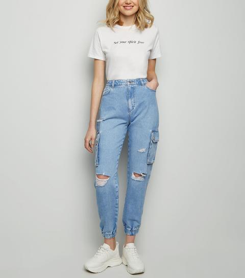 new look denim joggers